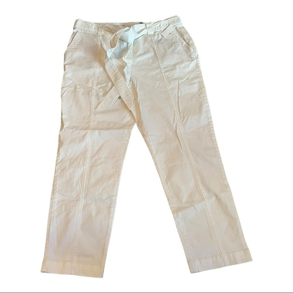 𝅺talbots TIE WAIST CHINOS ankle in white - Picture 8 of 15